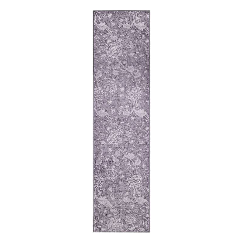 My Magic Carpet Kalini Floral Woodland Brown Machine Washable Rug