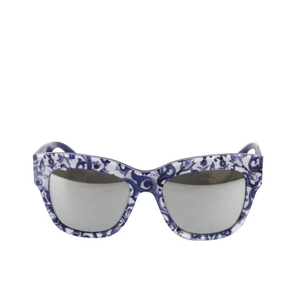 Shop Dolce Gabbana Women S Almond Flowers White Blue Acetate Cat Eye Sunglasses Dg 4231 F 2993 One Size Overstock 28036681