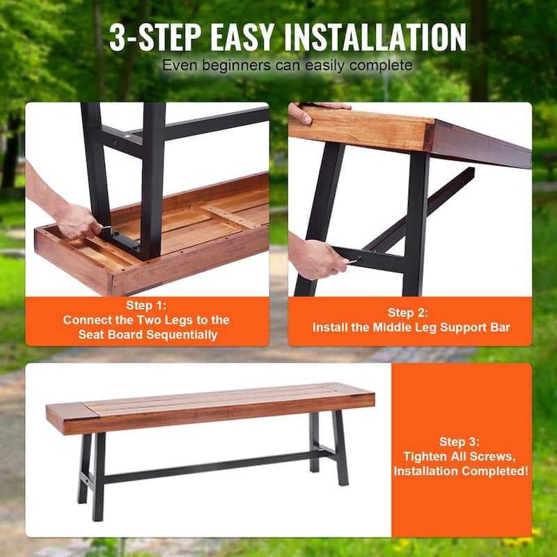 Outdoor Bench Dining Bench Patio Bench for Garden, Park, Yard, Front Porch