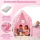 preview thumbnail 9 of 28, Gymax Kids Play Tent w/Playpen Yard Door Curtains Windows Star Lights