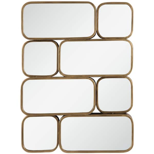 slide 2 of 4, Uttermost Canute 32" x 24" Modern Iron Framed Multi-Panel Gold Wall Gold