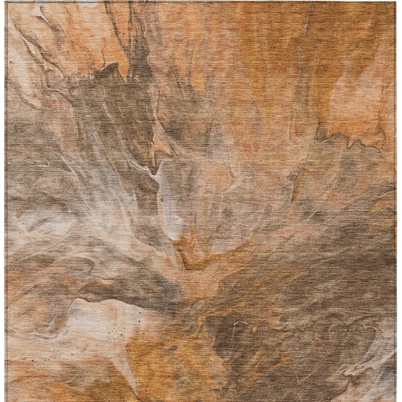HomeRoots Abstract Transitional Rectangle Outdoor Rug