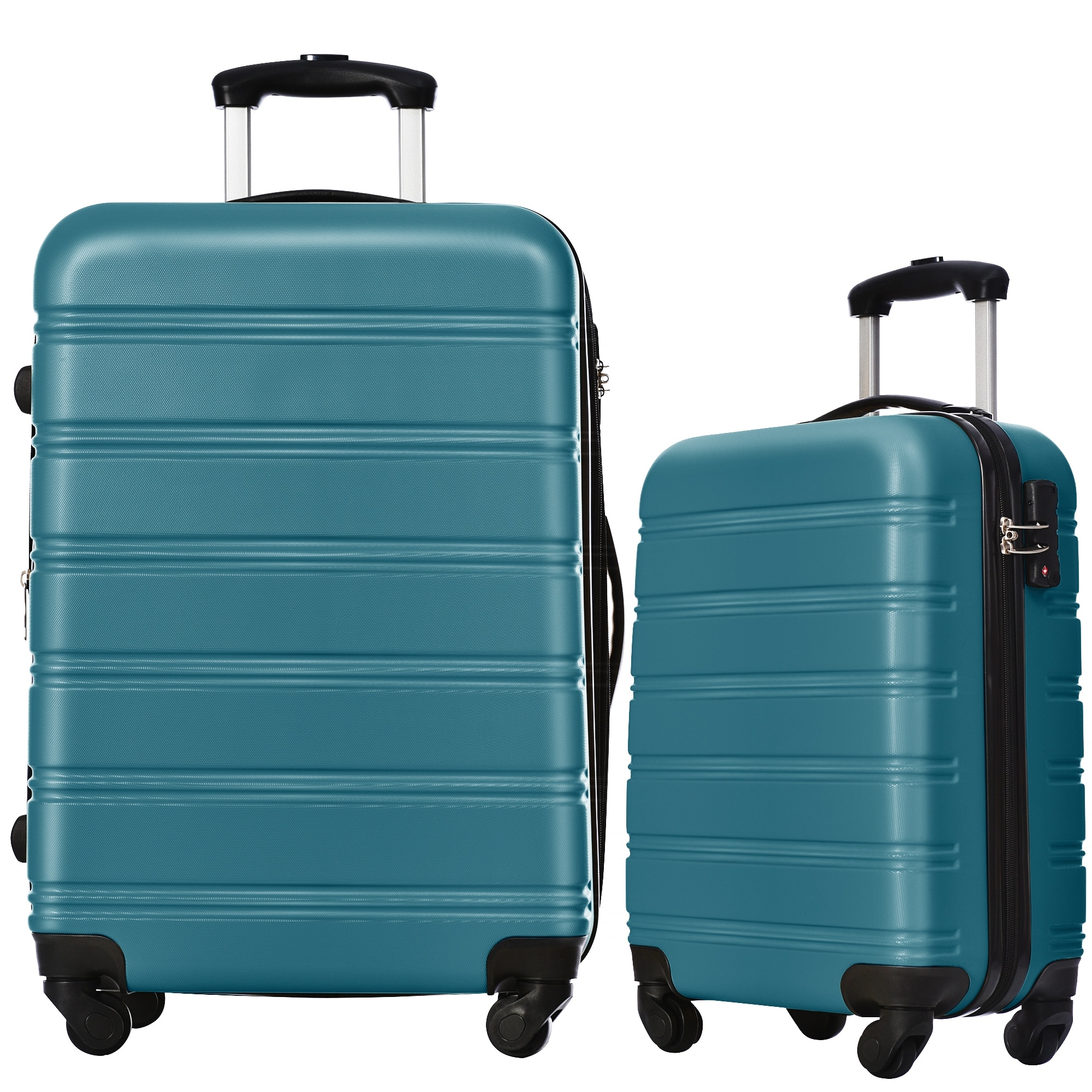 Hard Case Expandable Spinner Wheels 2 Piece Luggage Set ABS Lightweight Suitcase Carry on Suitcase Airline Approved