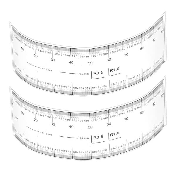 Film Flexible Ruler with R Angle and Width Lines PET Plastic Folding ...