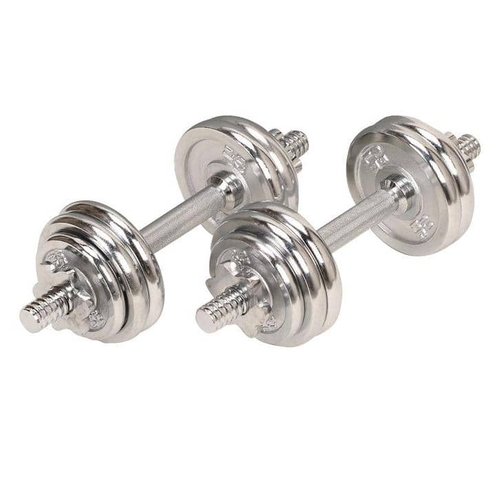 Sunny Health & Fitness No. 014 Chrome 33 Pound Dumbbell Set