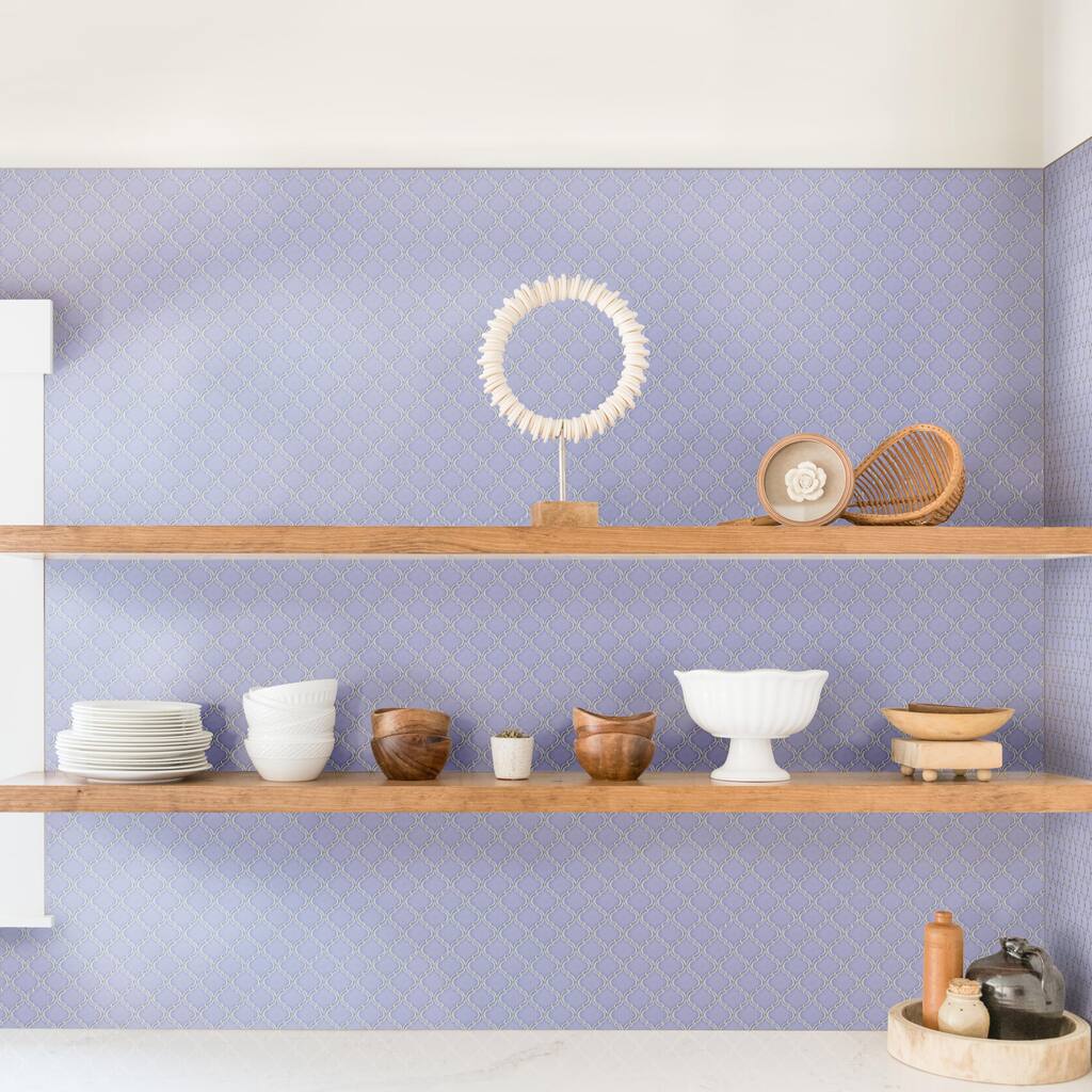 Merola Tile Hudson Tangier Lavendar 12-3/8" x 12-3/8" Porcelain Mosaic Floor and Wall Tile