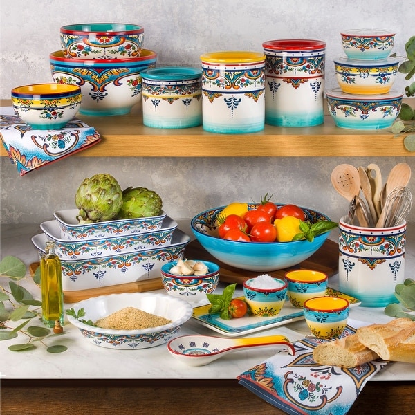 Euro Ceramica Zanzibar 16 Piece Stoneware Dinnerware Set - On Sale