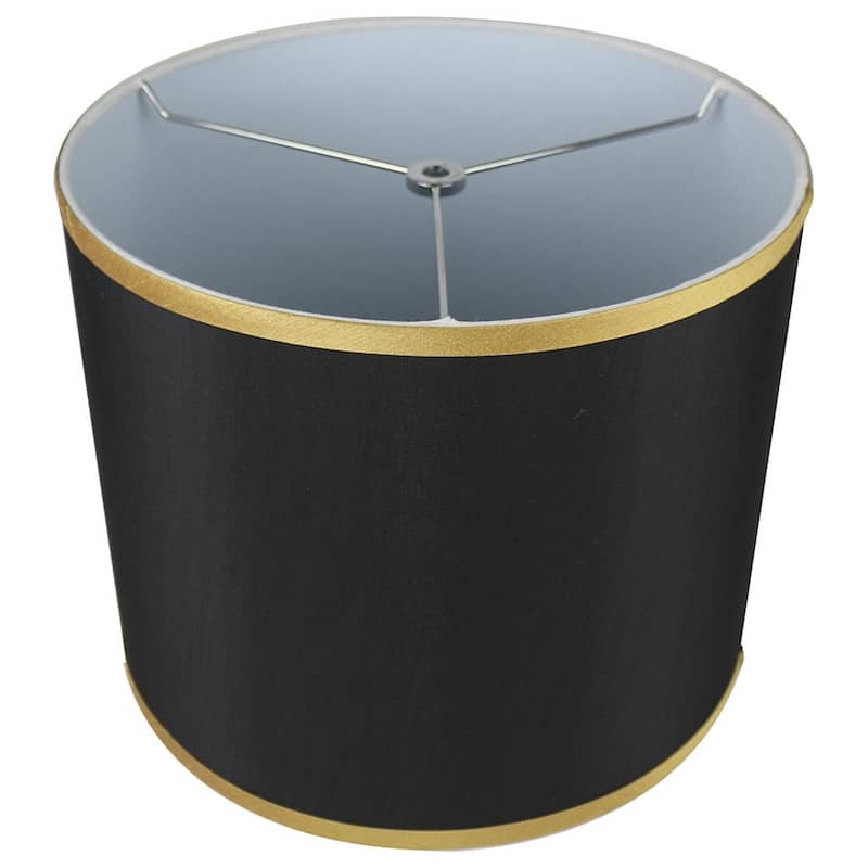 Faux Silk Drum Lamp Shade, 8" to 14" Bottom Size