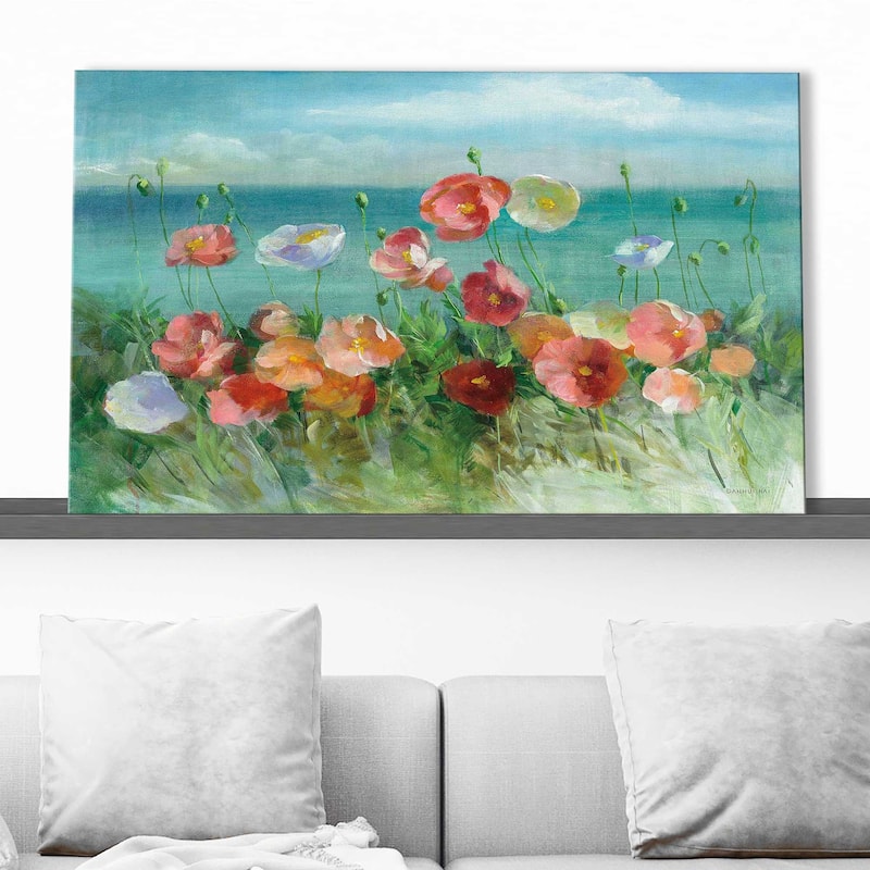 "Coastal Poppies" Print on Canvas