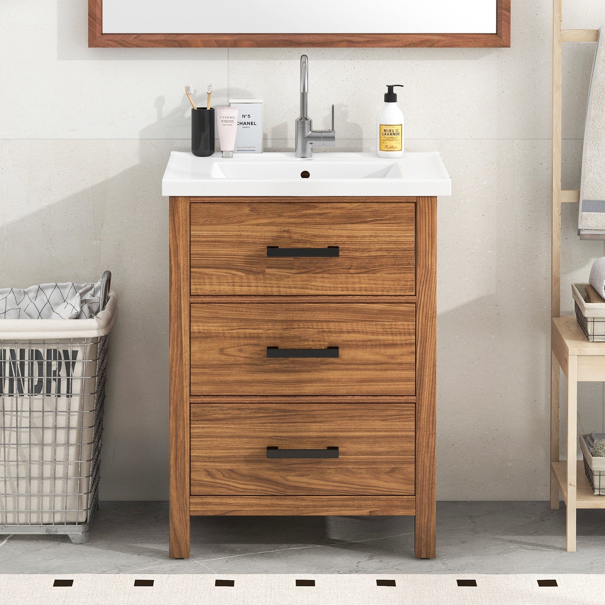 24 inch store vanity with drawers