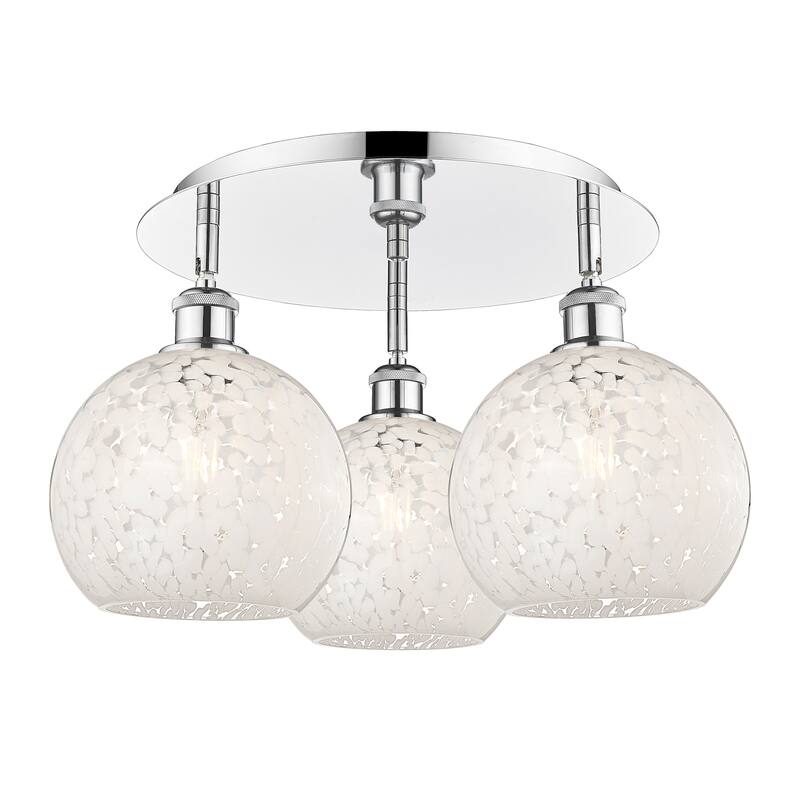Innovations Lighting 516-3C-11-20-White Mouchette-Ceiling Fixture