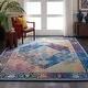 preview thumbnail 1 of 72, Nourison Global Vintage Medallion Boho Moroccan Area Rug 7' 10" x 9' 10" - Blue/Multi - Runner/Rectangle