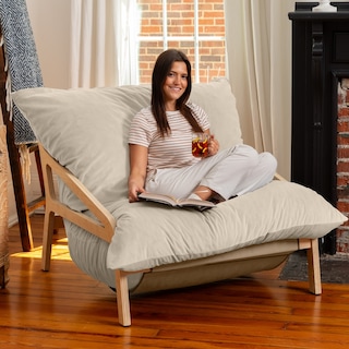 Pillow Saxx Dream Lounger with Wood Frame - 3-in-1 Bean Bag