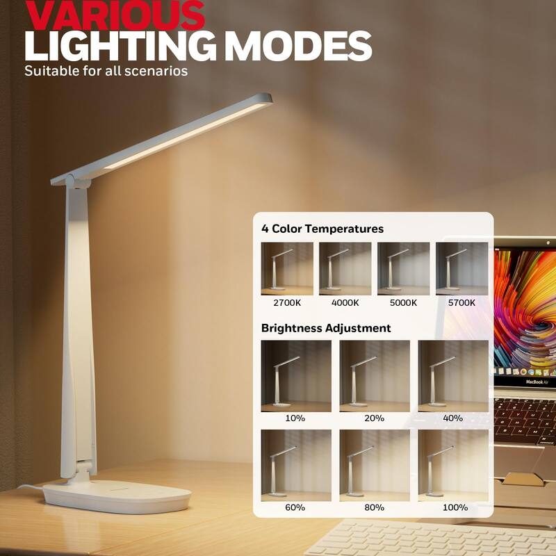 Honeywell LED Desk Lamp Dimmable Light with USB Foldable Table Lamp - N/A