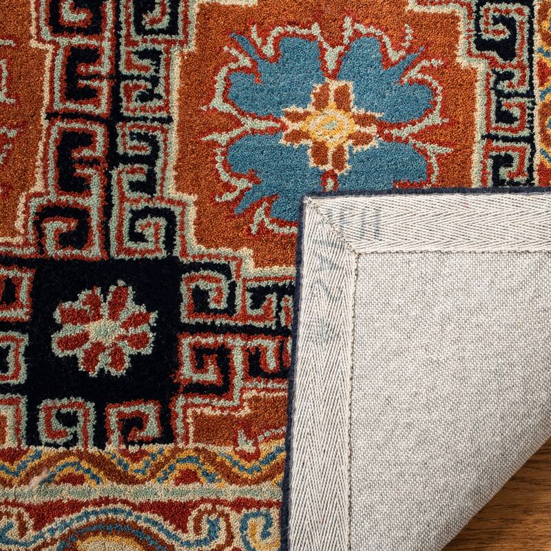 SAFAVIEH Handmade Heritage French Painted Avignon Traditional Oriental Wool Rug