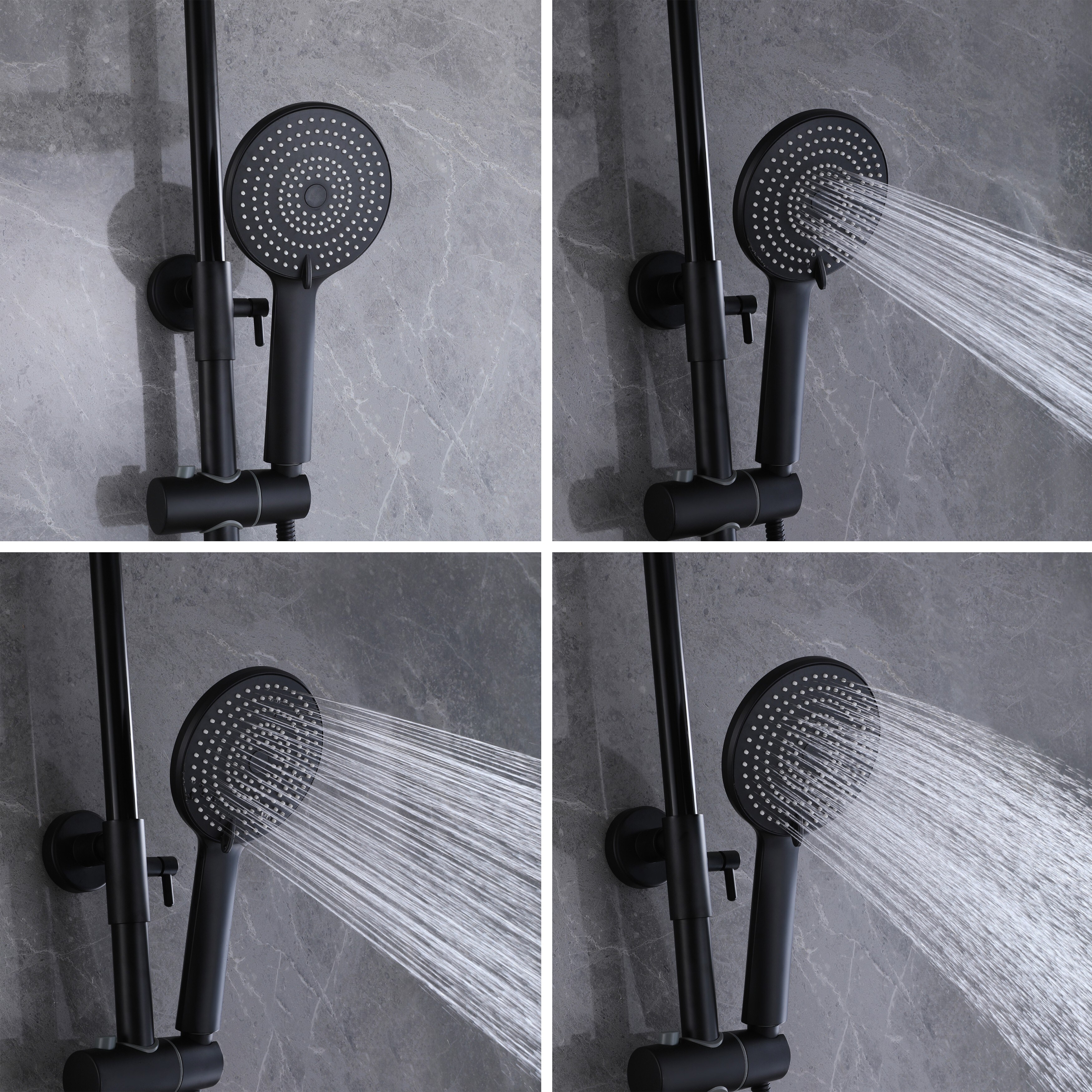 EPOWP Shower System Hand Shower Adjustable Slide Bar and Soap Dish - Bed  Bath & Beyond - 35531230