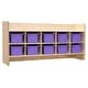 preview thumbnail 1 of 1, Contender Wall Hanging Storage with 10 Purple Trays - 46.75