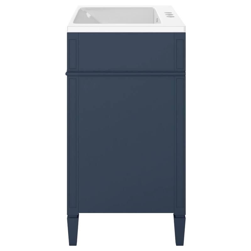 30" Bathroom Vanity with Top Sink, Modern Bathroom Storage Cabinet with 2 Drawers and a Tip-out Drawer