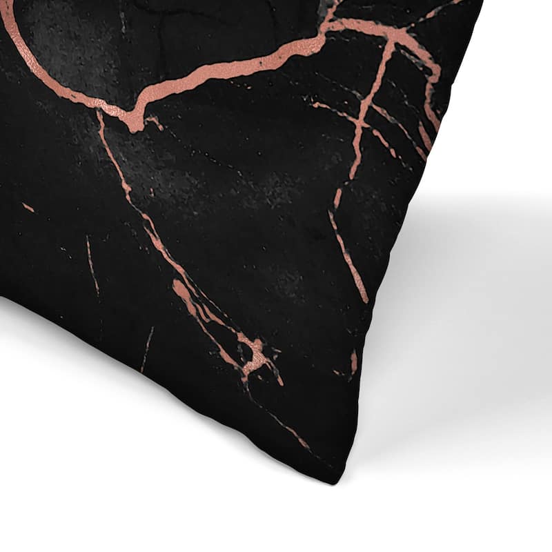 Copper On Black Marble - Decorative Throw Pillow - Bed Bath & Beyond ...