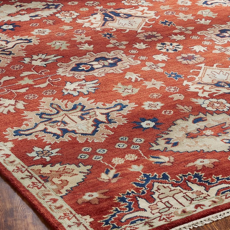 Vintage Brick Hand-Knotted Area Rug