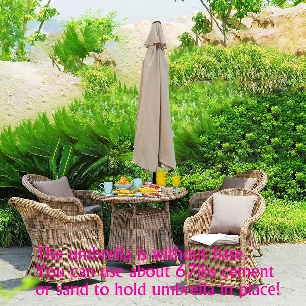 12 double layer patio umbrella 15FT Patio Umbrella Outdoor Double-Sided Rectangle Market Umbrella wit