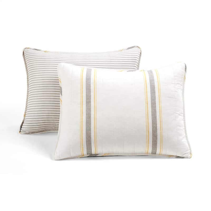 Lush Decor Farmhouse Stripe 3 Piece Quilt Set