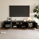 preview thumbnail 20 of 25, 78.74" Modern TV Stands with Brown Wood Grain,Mid Century Media Console With 4 Cabinets