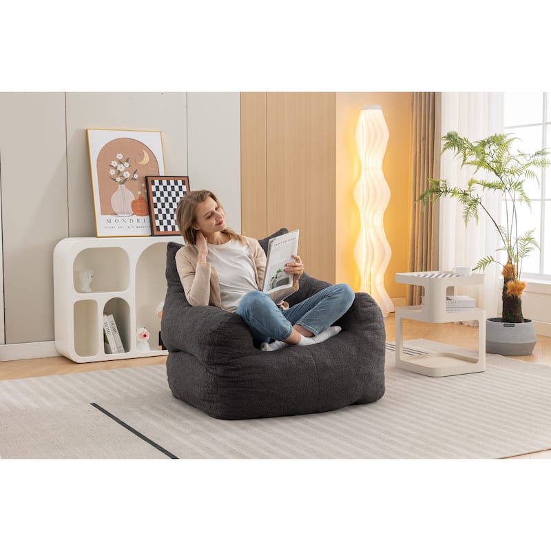 Modern 37" Upholstered Chaise Loungel Chair with High Quality Memory Sponge Filled