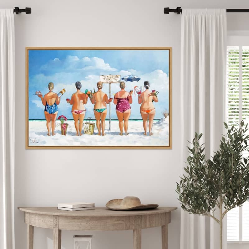 No Alcohol Beyond this Point No. 2 by Ronald West Framed Canvas Wall Art Print