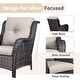 preview thumbnail 5 of 89, Outdoor Wicker High Back Club Chair with Cushions (Set of 2)