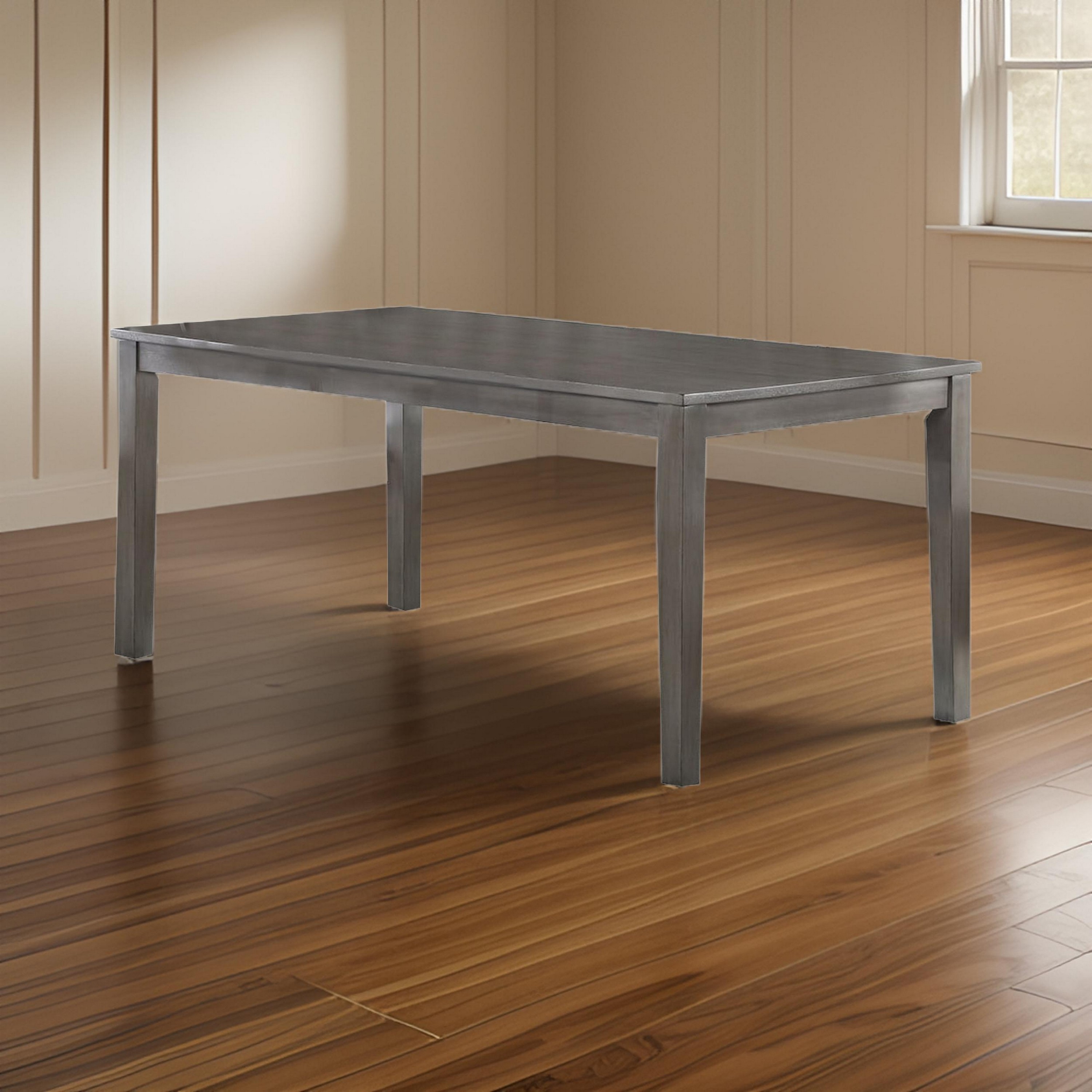 Kate 72 Inch Dining Table, Rectangular Top, Sleek Wood Frame, Brown ...
