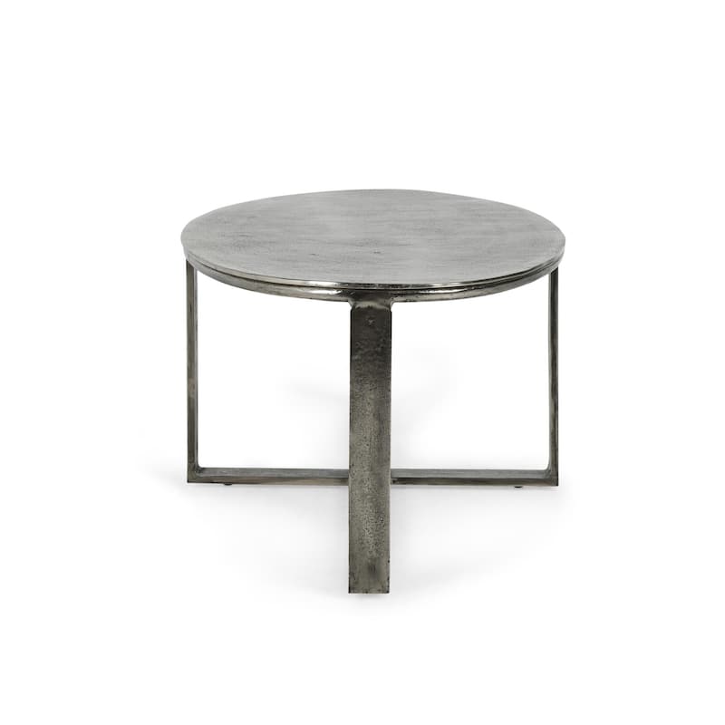 Classic Home Flores 48" Oval Metal Coffee Table
