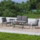 Option Gray Loveseat Set