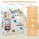 preview thumbnail 4 of 4, Kids Toy and Book Organizer Wooden Storage Cabinet w/ Storage Bins