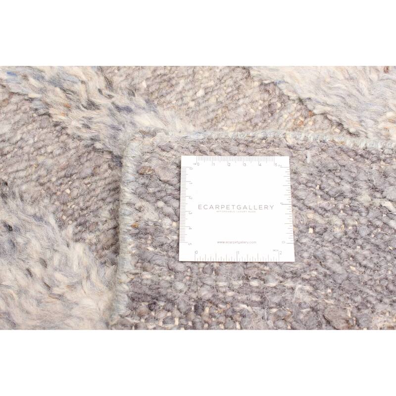 ECARPETGALLERY Braid weave Sienna Grey Wool Rug - 5'6 x 7'10