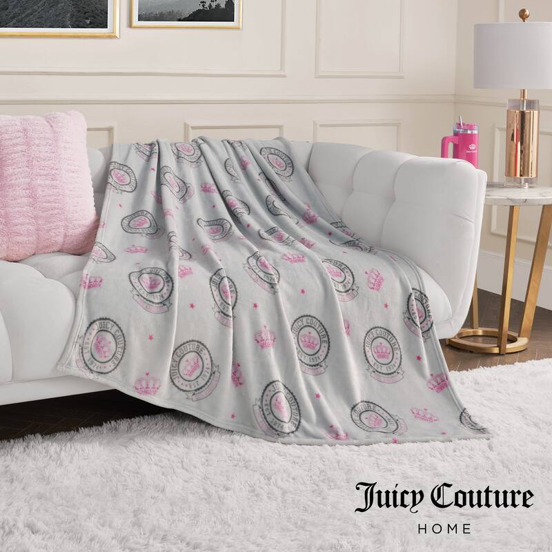 Juicy Couture Juicy Emblem 50" x 70" Plush Throw
