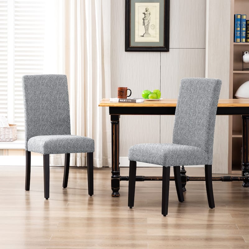 Grandview Upholstered Linen Fabric Dining Chair - 38.6 - Gray