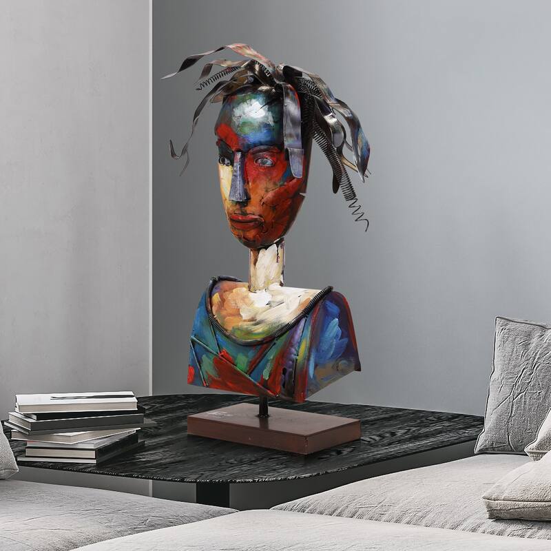 Iron Hand-Painted Colorful Art Sculpture