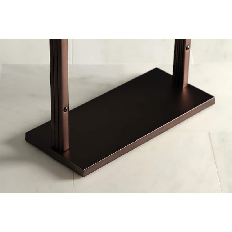 Edenscape Freestanding Y-Style Towel Rack in Brushed Nickel
