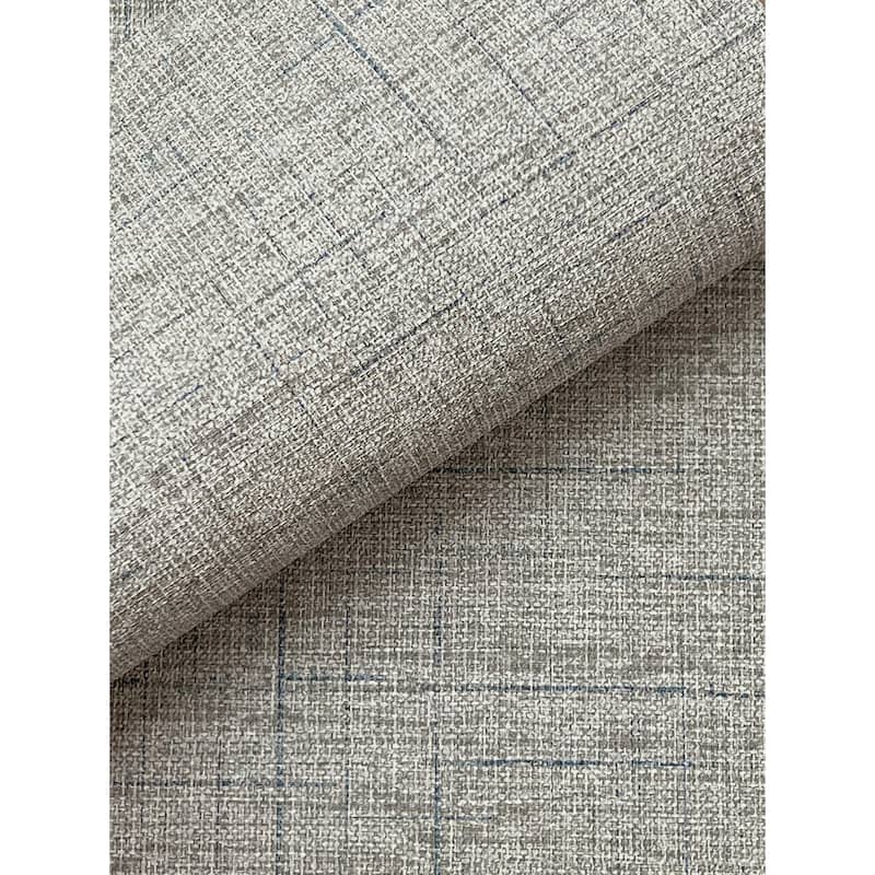 Warner Leon Olive Faux Fabric Wallpaper