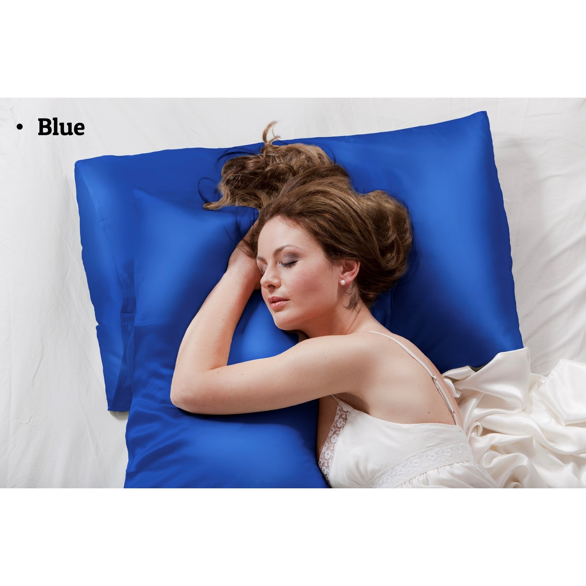Spasilk 100% Pure Silk Pillowcase - Standard/Queen Size Navy Blue, For Hair & Skin Care, Hypoallergenic - View #4