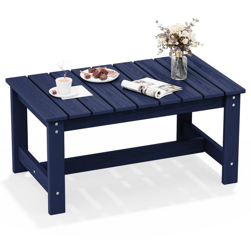 Outdoor Patio HDPE Rectangle Coffee Table