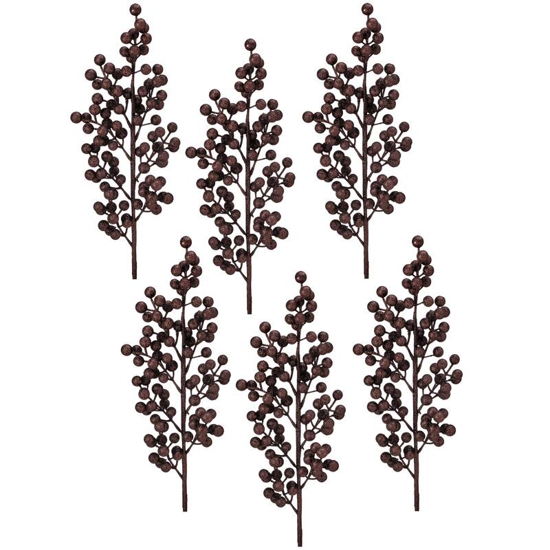 24" Glittered Cluster Berry Spike