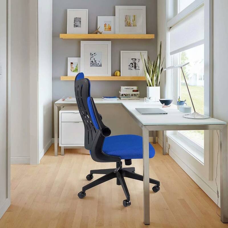Homall Mid Back Mesh Office Desk Chair - Swivel Task Chair with Flip Arms and Lumbar Support