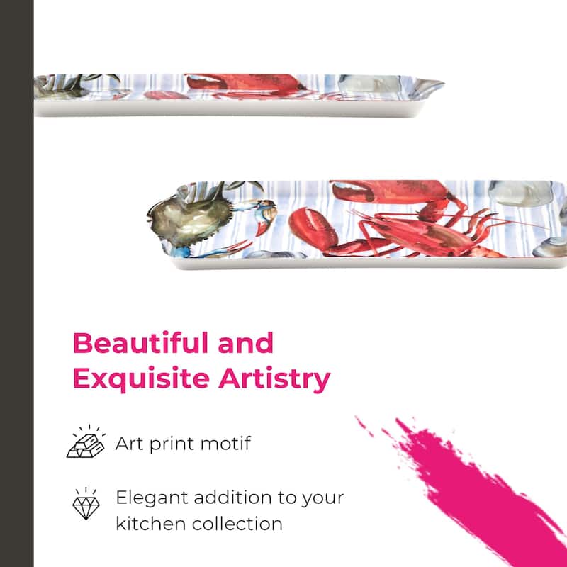 Pimpernel Summer Feast Collection Sandwich Tray - 15.1 Inch x 6.5 Inch