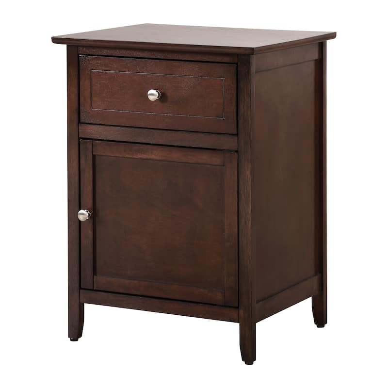 1 Drawer 1 Door Nightstand in Cappuccino Finish