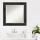 preview thumbnail 23 of 33, Beveled Wood Bathroom Wall Mirror - Rustic Pine Black Frame