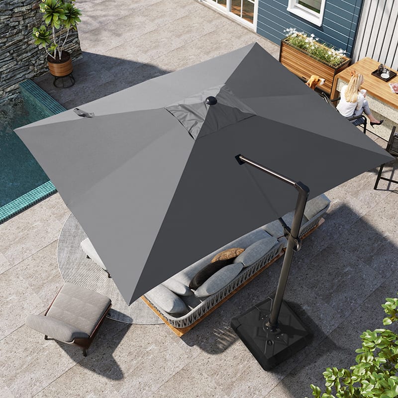 Pellebant 10x13 FT Patio Cantilever Umbrella Outdoor Offset Umbrella with No Base