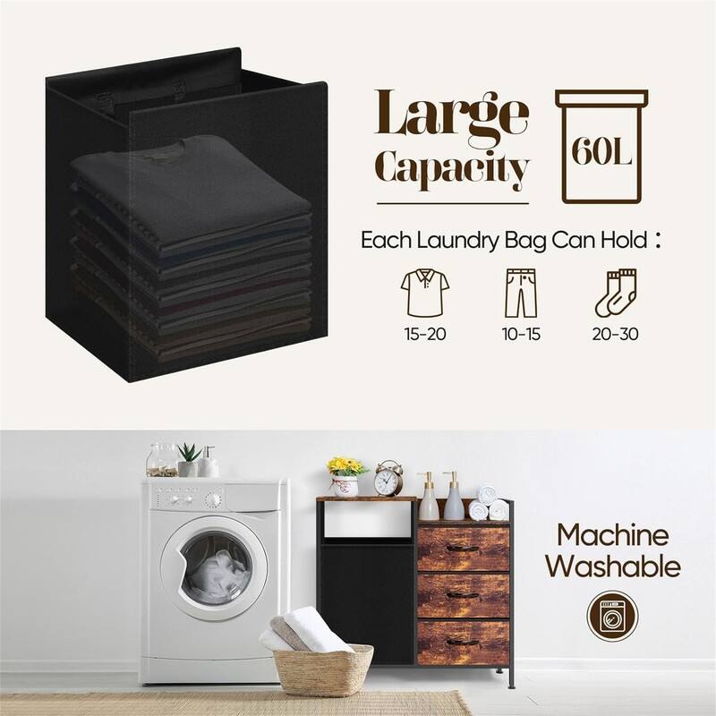Laundry Basket Organizer - 30.8"L x 11.3"W x 29.1"H