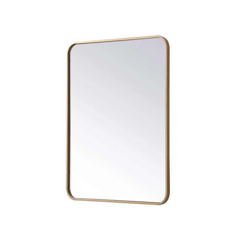 Ezra Soft Corner Metal Rectangular Mirror